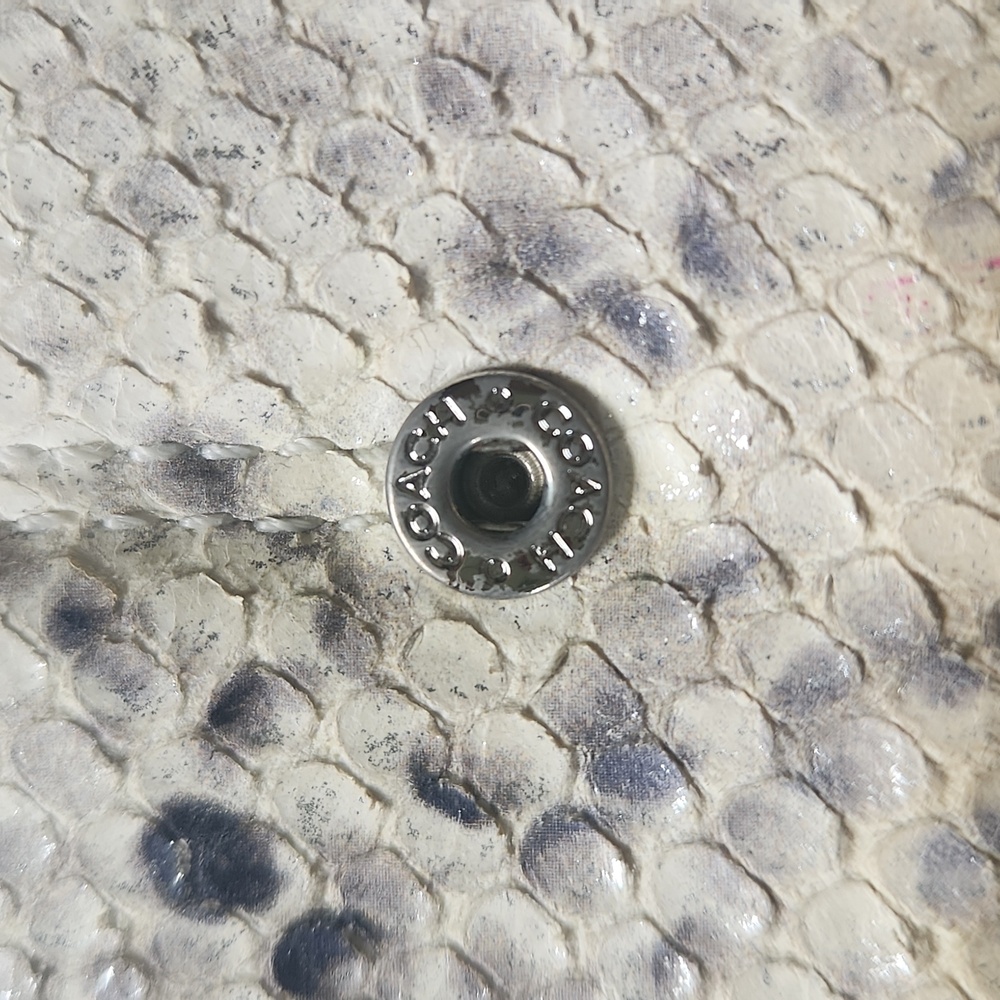 Coach Kristin Python Wallet Slim Envelope Silver … - image 6